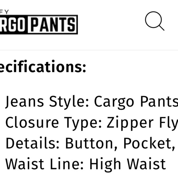 NWT ✅ REHAB LAB CAMO CARGO JEANS - Picture 8 of 8